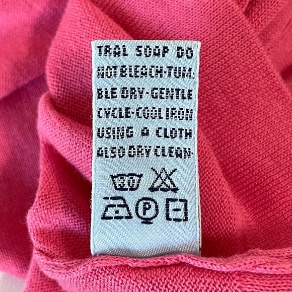 Malo Lightweight Cotton Crewneck Long Sleeve Knit Pullover Pink IT 52 US Medium - Picture 12 of 13